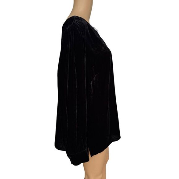 Talbots EFFORTLESS black VELVET TOP blouse size 2X NWT - Picture 4 of 12